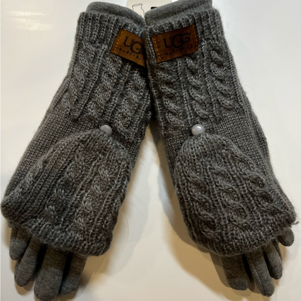 Grey Ugg Mittens
